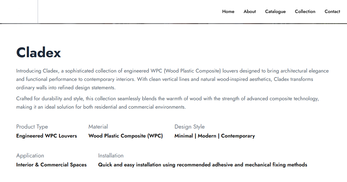 Cladex | Engineered WPC Louvers Collection — Bombay Decoratives